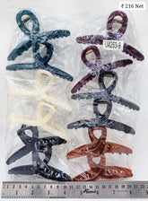 Impression Colored Plastic Hair Clutcher (Pack of 12)